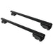 Roof Bars Rack Black fits Mitsubishi Outlander 2012-Onwards (GF) for Flush Rails 75KG Omtec - Bars 4 Cars