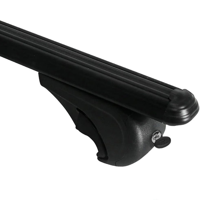 Roof Bars Rack Aluminium Black fits Volvo Xc90 2015-2019 For Raised Rails