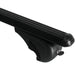 Roof Bars Rack Aluminium Black fits Fiat Fiorino/Qubo 2008- For Raised Rails Omtec - Bars 4 Cars