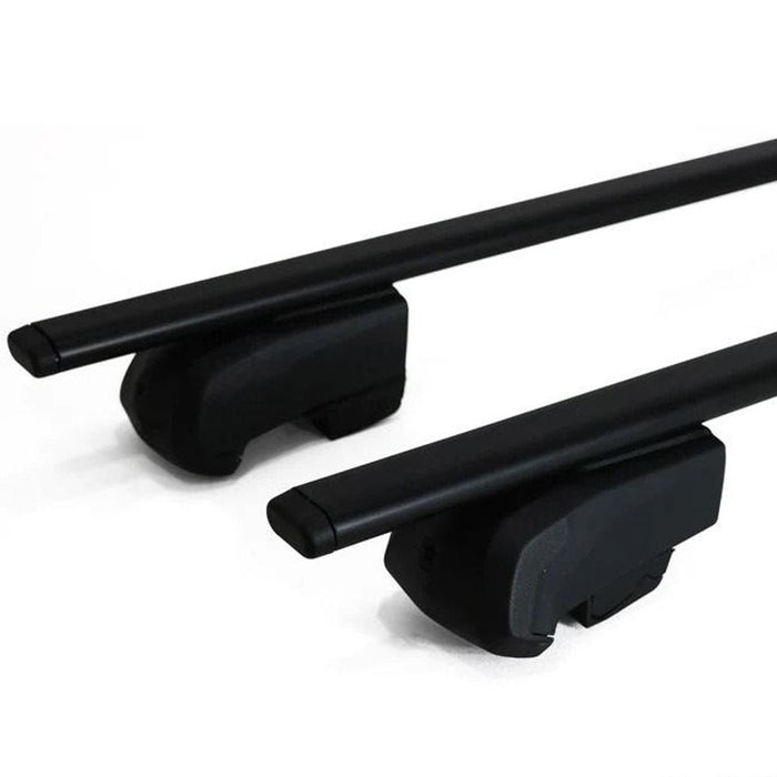 Roof Bars Rack Aluminium Black fits Ford Connect 2021- For Raised Rails Omtec - Bars 4 Cars