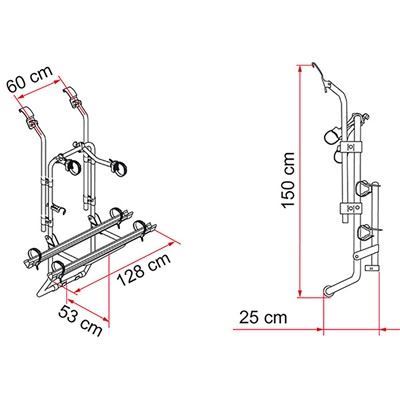 Fiamma Carry Bike Ford Transit Single Door 2 Bike Cycle Bicycle Carrier