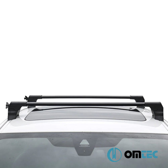 Aluminium Roof Bars Rack Black fits Mazda 3 2013-2019 Bm/Bn