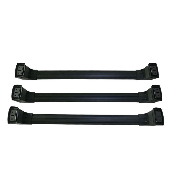 Aluminium Roof Bars Rack Black Set of 3 fits Volkswagen Caddy 2021-