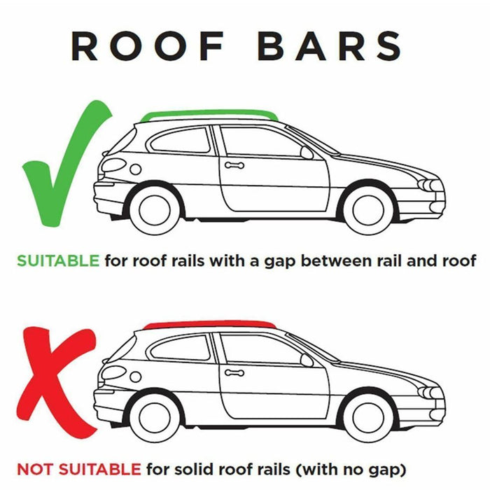 3x Roof Bars Rack Aluminium Silver fits Volkswagen T6 Transporter Caravelle 2015- T6