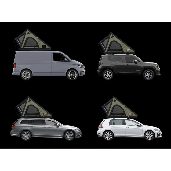 TentBox Cargo 2.0 (Midnight Grey) 2 Person Roof Tent TENTBOX - Bars 4 Cars