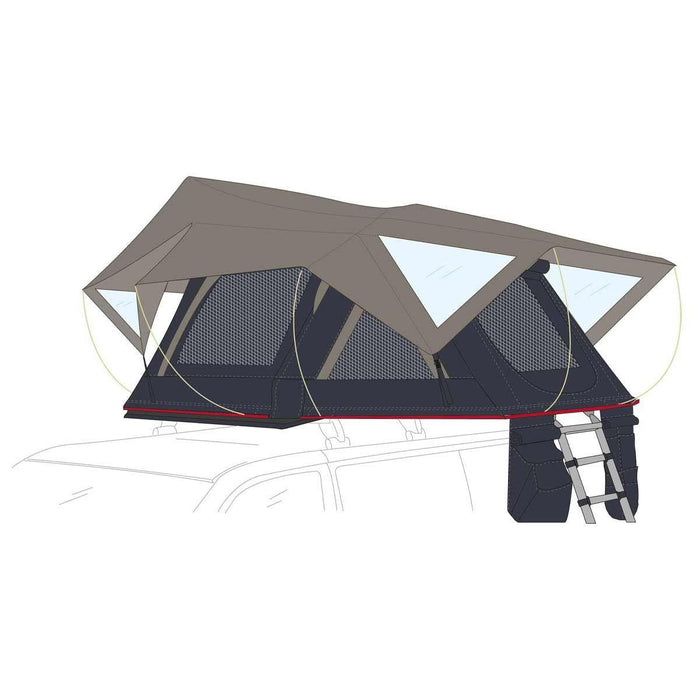 Fiamma Moonlight 180 Roof Tent  3 Person 180 (08891-01-) Fiamma - Bars 4 Cars