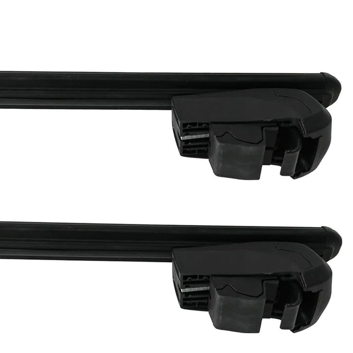 Roof Bars Rack Black fits Jeep Commander 2022- Onward for Flush Rails 75KG Omtec - Bars 4 Cars