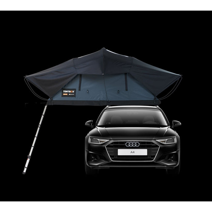 TentBox Lite XL (Slate Grey) 4 Person Roof Tent TENTBOX - Bars 4 Cars