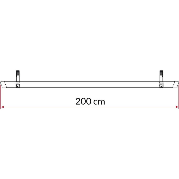 Fiamma Rail Quick 200 Red Fast & Secure Bike Transportation Fiamma - Bars 4 Cars