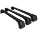 Aluminium Roof Bars Rack Black Set of 3 fits Volkswagen Caddy 2021- Omtec - Bars 4 Cars