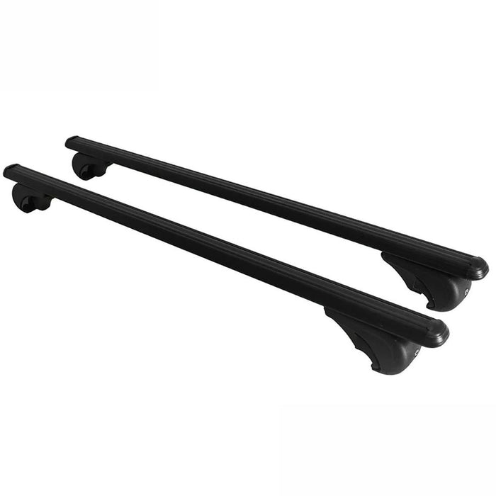 Roof Bars Rack Aluminium Black fits Ford Connect 2014- For Raised Rails