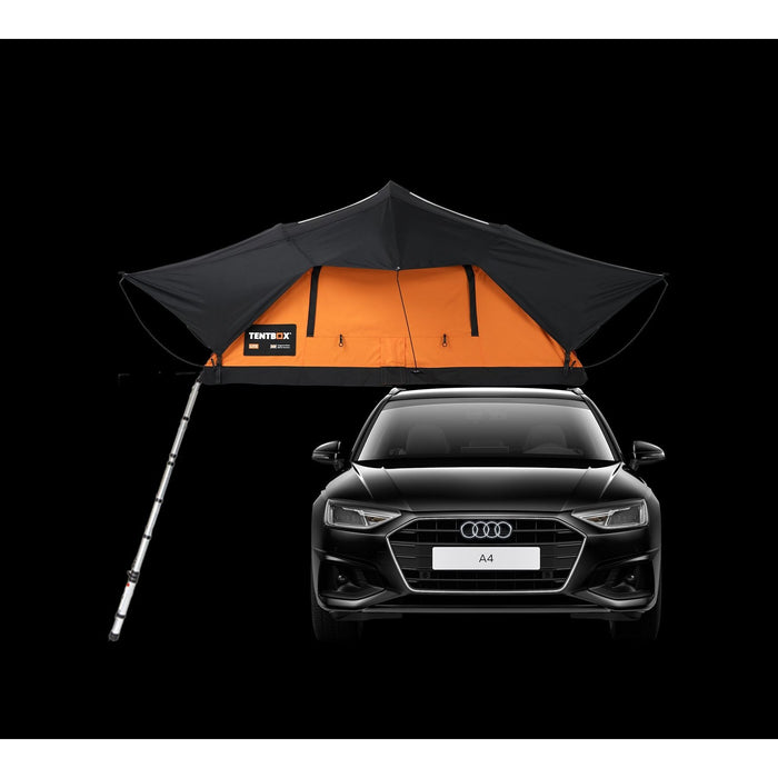 TentBox Lite 2.0 (Sunset Orange) 2 Person Roof Tent TENTBOX - Bars 4 Cars