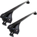 Summit SUP-857D Premium Integrated Railing Bar for Cars with Running Rails, Black Steel, Set of 2 Summit - Bars 4 Cars