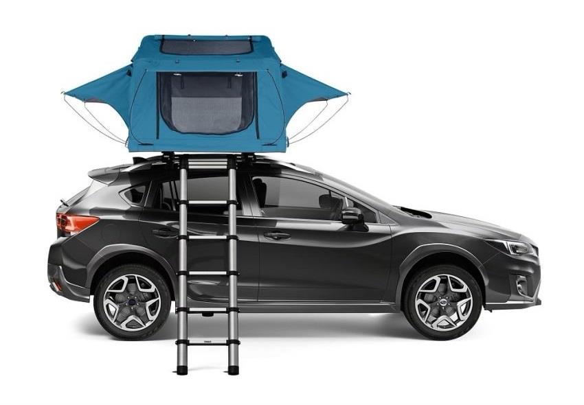 Thule Tepui Ayer Two-Person Vehicle Rooftop Roof Tent Blue Thule - Bars 4 Cars