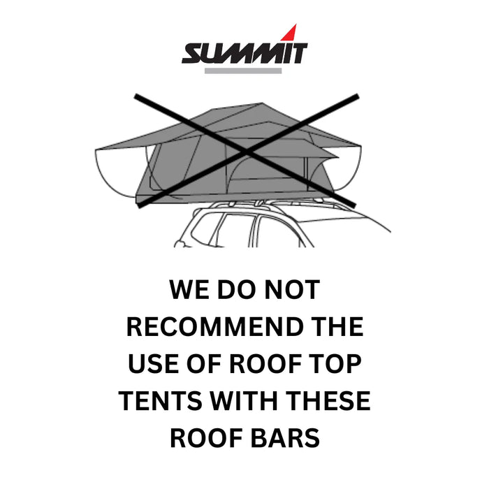 Summit Premium Steel Roof Bars fits Suzuki Vitara ET 1998-2005  Suv 5-dr with Railing Summit - Bars 4 Cars