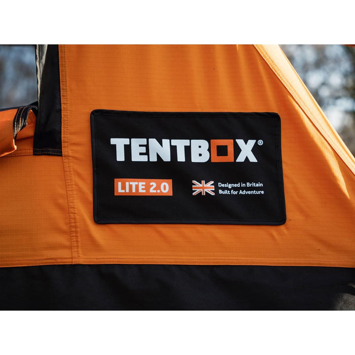 TentBox Lite 2.0 (Sunset Orange) 2 Person Roof Tent TENTBOX - Bars 4 Cars