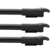 3x Roof Bars Rack Aluminium Black fits Volkswagen T5 Transporter 2003-2015 Omtec - Bars 4 Cars