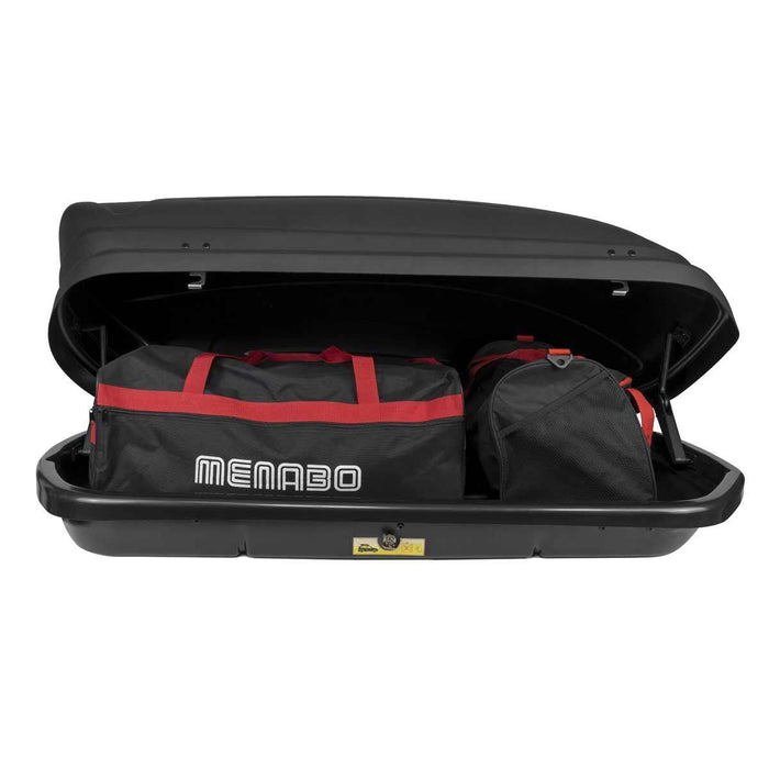 Menabo Mania 320 Litre Black Roof Box (50kg Max.) Menabo - Bars 4 Cars