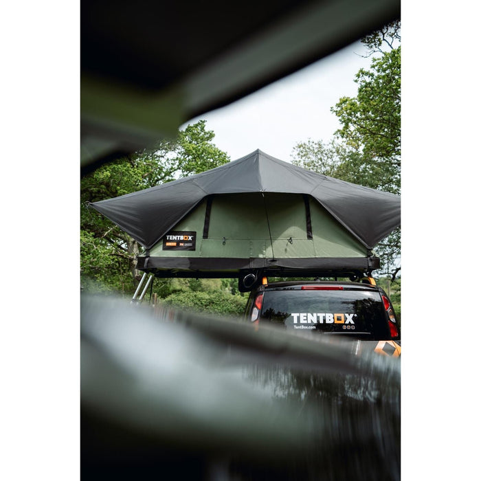 TentBox Lite 2.0 (Forest Green) 2 Person Roof Tent TENTBOX - Bars 4 Cars