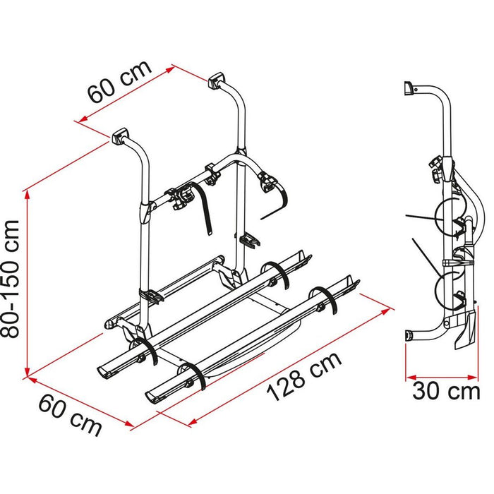 Fiamma Carry Bike Pro Blue Bike Rack for Motorhomes