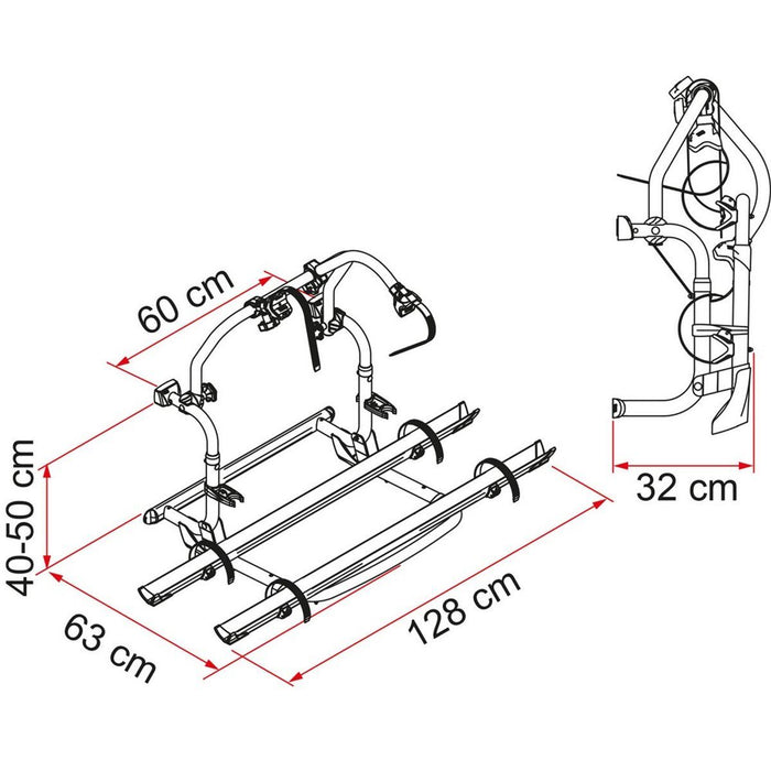 Fiamma Carry Bike Pro C Blue RV Bike Carrier with Easy Installation