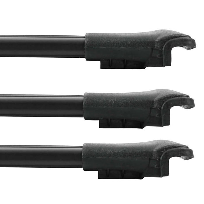 Omtec 3x Roof Bars Rack Aluminium Black fits Fiat Ducato - VAN X250 - (2006 - )