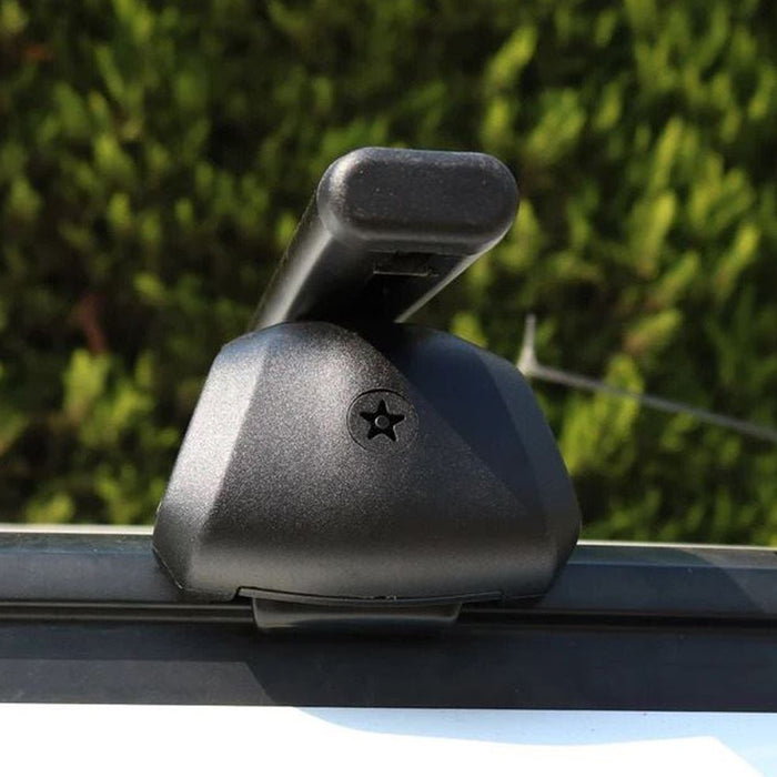 Roof Bars Rack Black fits Mitsubishi Outlander 2012-Onwards (GF) for Flush Rails 75KG Omtec - Bars 4 Cars