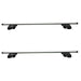 Summit SUP-915 Premium Railing Roof Bar for Cars with Raised Running Rails, Aluminium, Set of 2, Silver Summit - Bars 4 Cars