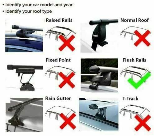 Roof Bars Rack Silver Locking fits Toyota  Auris 2012-2018 Omtec - Bars 4 Cars