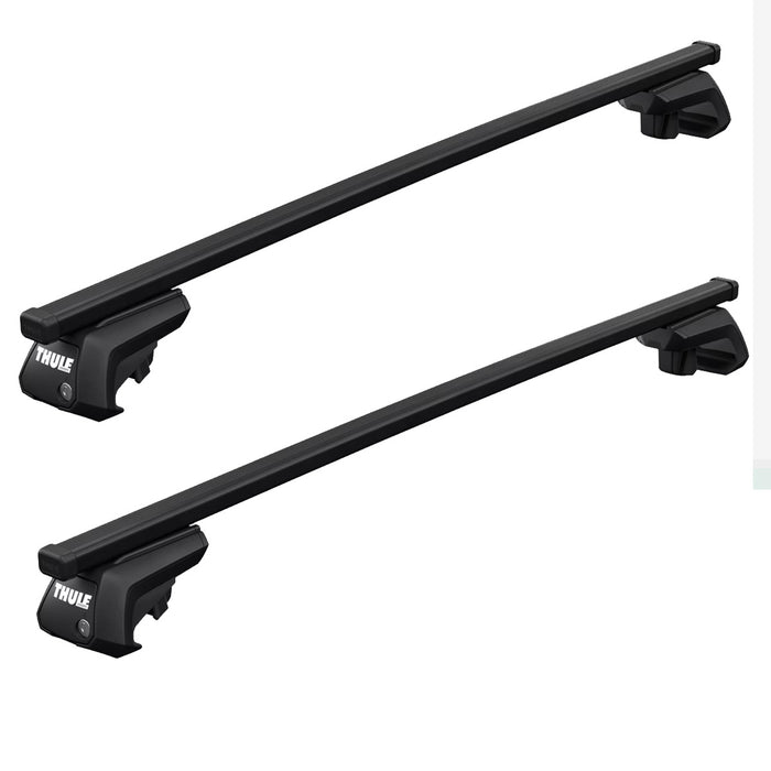 Thule SquareBar Evo Roof Bars Black fits Volkswagen Caddy Maxi Life 2021- 4 doors with Raised Rails Thule - Bars 4 Cars