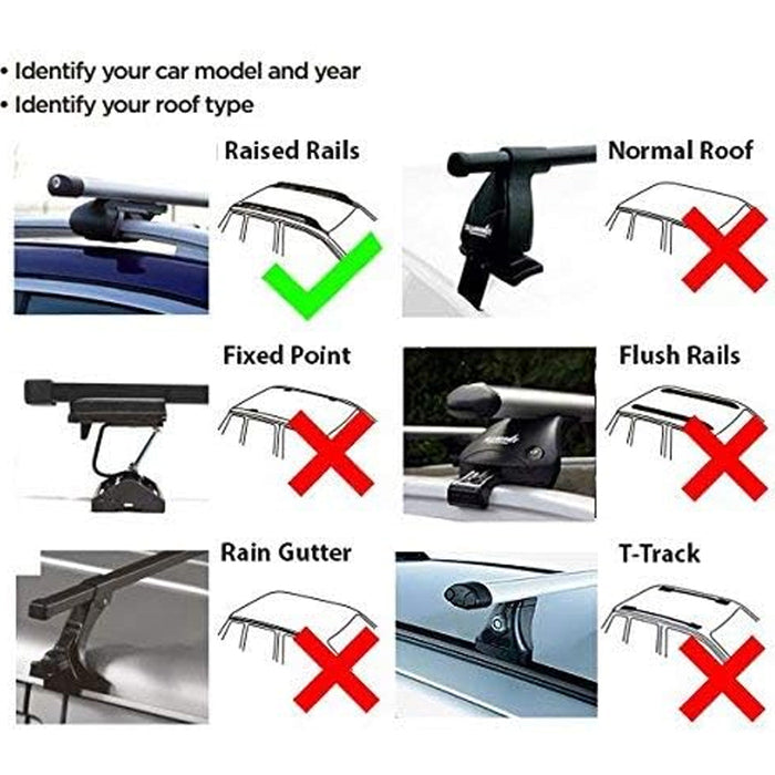 Summit Value Aluminium Roof Bars fits Suzuki Ignis  2016-2024  Hatchback 5-dr with Railing images