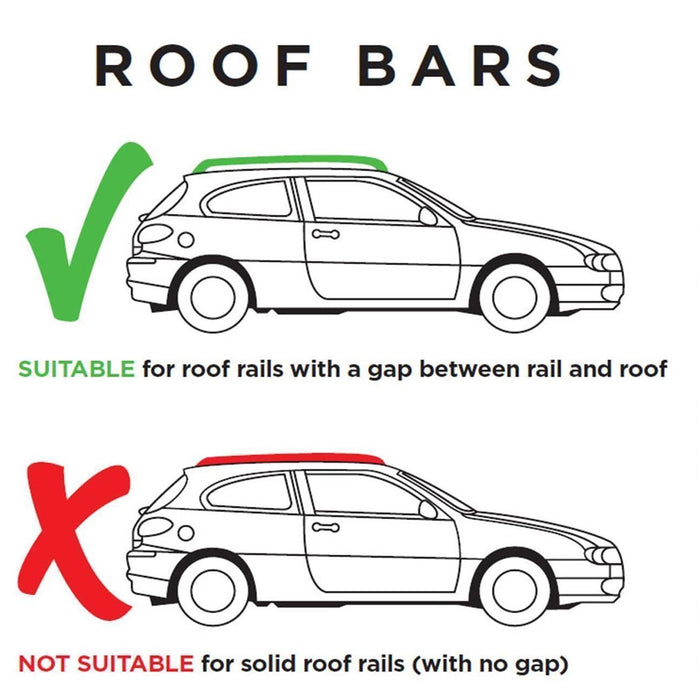 Summit Premium Aluminium Roof Bars fits Volkswagen Cross UP  2013-2023  Hatchback 5-dr with Railing Summit - Bars 4 Cars