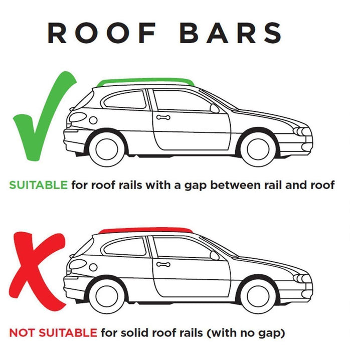 Summit Premium Aluminium Roof Bars fits Honda Civic  1997-2013  Estate 5-dr with Railing image 3