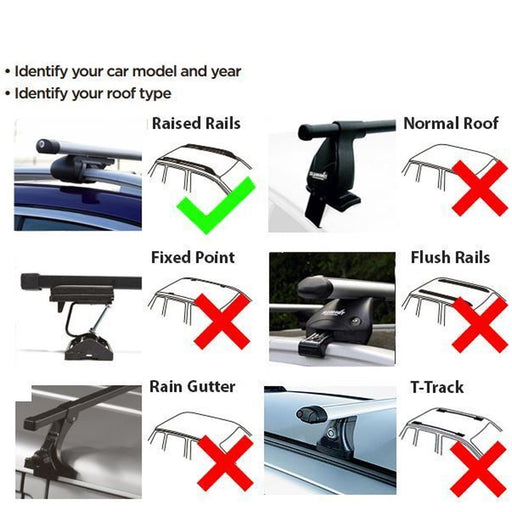 Summit Premium Aluminium Roof Bars fits Dacia Logan  2007-2012  Mpv 5-dr with Railing Summit - Bars 4 Cars