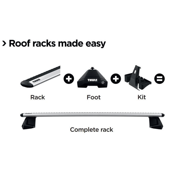 Thule ProBar Evo Roof Bars Aluminum fits Volkswagen Caddy Maxi Van 2016-2020 5-dr with Fixed Points image 6
