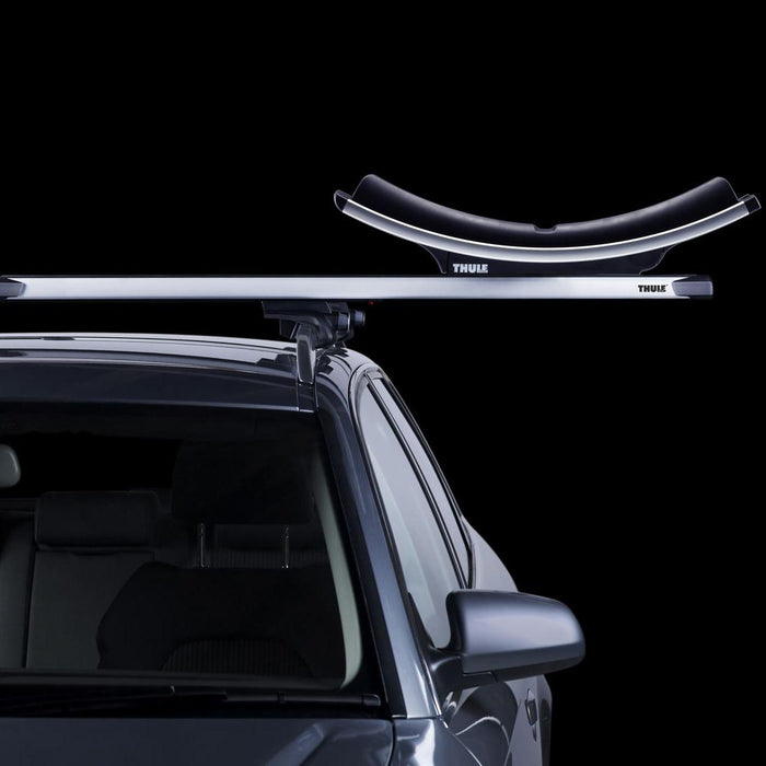 Thule SlideBar Evo Roof Bars Aluminum fits Mahindra Goa 2002- 5 doors with Raised Rails Thule - Bars 4 Cars