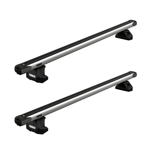 Thule SlideBar Evo Roof Bars Aluminum fits Subaru Legacy Estate 2009-2014 5-dr with Fixed Points image 1