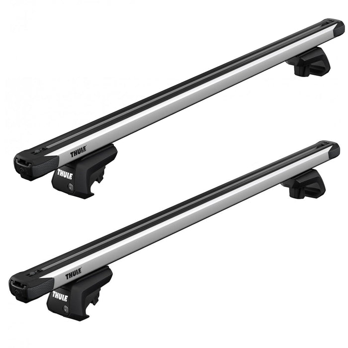 Thule SlideBar Evo Roof Bars Aluminum fits Toyota 4 Runner SUV 1990-1995 5-dr with Raised Rails image 1