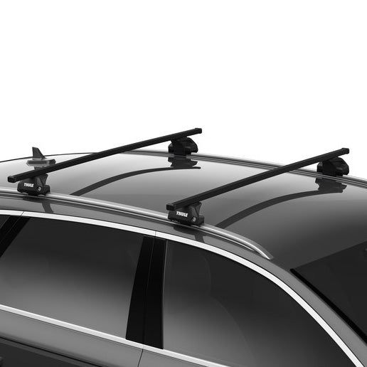 Thule SquareBar Evo Roof Bars Black fits Hyundai Grand Santa Fe SUV 2013-2018 5-dr with Flush Rails image 2