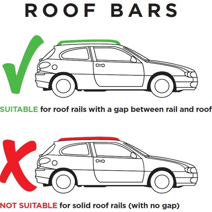 Summit Value Steel Roof Bars fits Volkswagen Caddy Maxi  2004-2015  Van 5-dr with Railing image 4