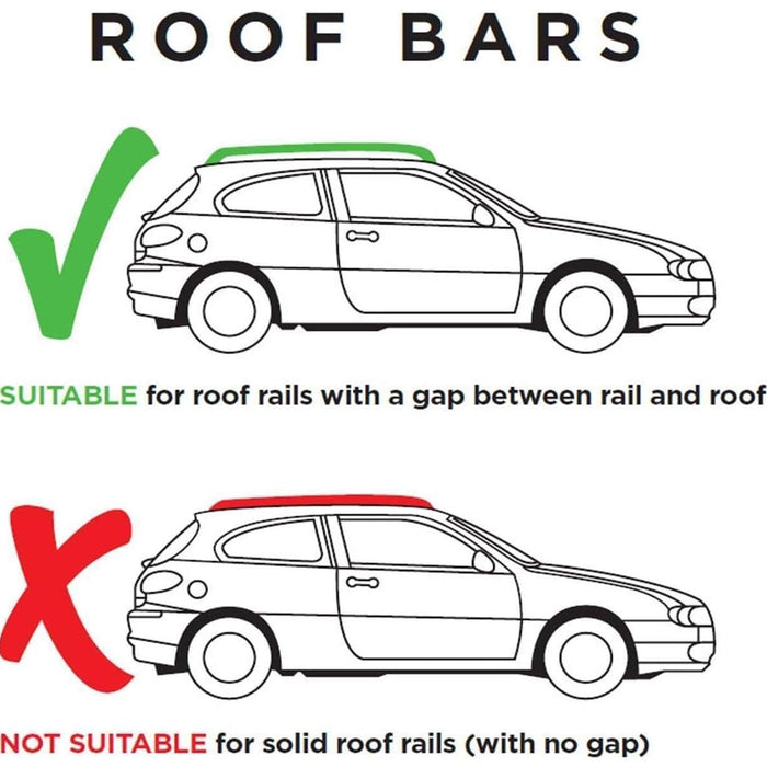 Summit Value Steel Roof Bars fits Subaru XV  2018-2022  Suv 5-dr with Railing image 4
