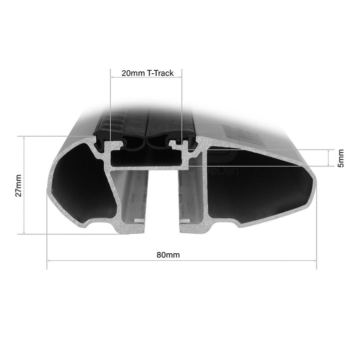 Thule WingBar Evo Roof Bars Black fits Jonway Ufo 2008- 3 doors with Raised Rails image 12